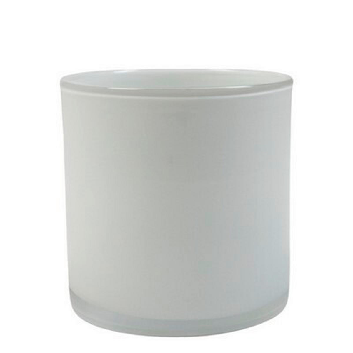 VASE  - Weiß, Basics, Glas (10/10cm)