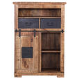 HIGHBOARD  in 90/130/45 cm  - Schwarz/Naturfarben, LIFESTYLE, Holz/Metall (90/130/45cm) - Landscape