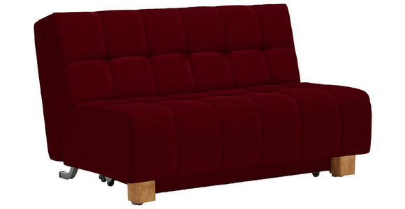 SCHLAFSOFA in Webstoff Dunkelrot - Naturfarben/Dunkelrot, MODERN, Holz/Textil (145/92/102cm) - Novel