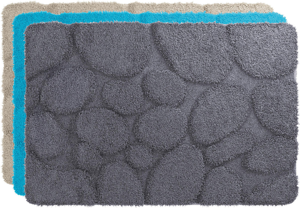 BADEMATTE Schwarz 60/90 cm  - Schwarz, Basics, Kunststoff (60/90cm) - Grund