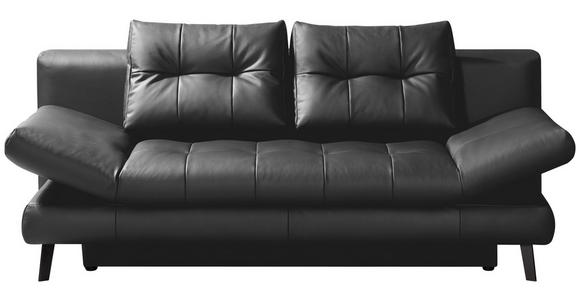 SCHLAFSOFA in Echtleder Anthrazit  - Anthrazit/Schwarz, Design, Leder/Metall (209/94/94cm) - Novel