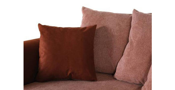 MEGASOFA Flachgewebe Orange - Schwarz/Orange, ROMANTIK / LANDHAUS, Holz/Textil (276/81/140cm) - Landscape