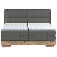 BOXSPRINGBETT 180/200 cm  in Anthrazit, Eichefarben  - Eichefarben/Anthrazit, Natur, Holz/Textil (180/200cm) - Valnatura