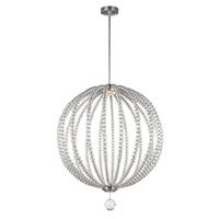HÄNGELEUCHTE Elstead Oberlin 81.3/108 cm   - Nickelfarben, Design, Glas/Metall (81.3/108cm) - Elstead Lighting