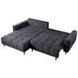 ECKSOFA in Chenille Graphitfarben  - Schwarz/Graphitfarben, KONVENTIONELL, Holz/Textil (180/266cm) - Carryhome