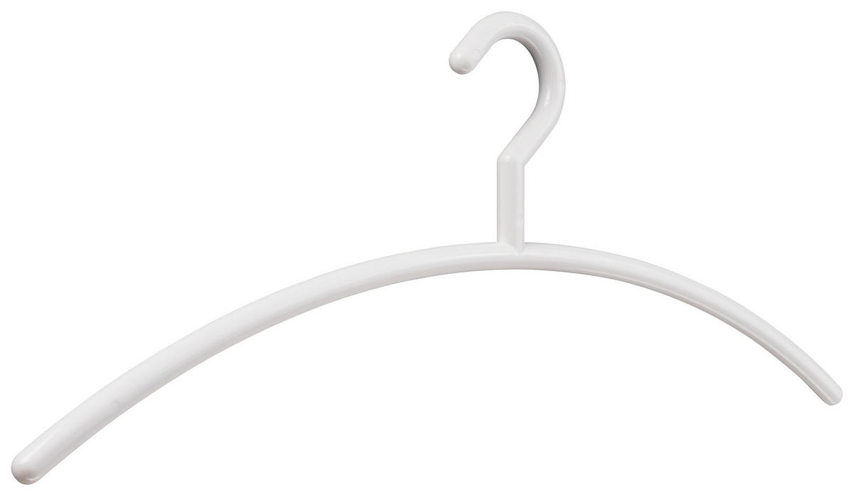 KLEIDERBÜGEL 5ER SET Kunststoff  - Weiß, Design, Kunststoff (44/18/1,2cm)