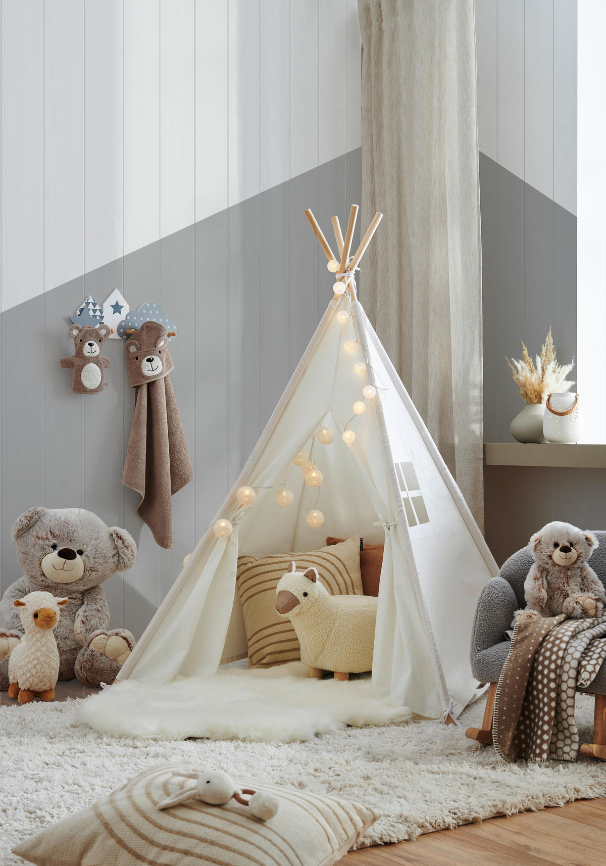 SPIELZELT - Creme, Basics, Holz/Textil (120/120/154cm) - My Baby Lou