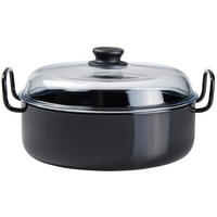 SCHMORPFANNE  - Schwarz, Basics, Glas/Metall (28/33/16,80cm) - Riess