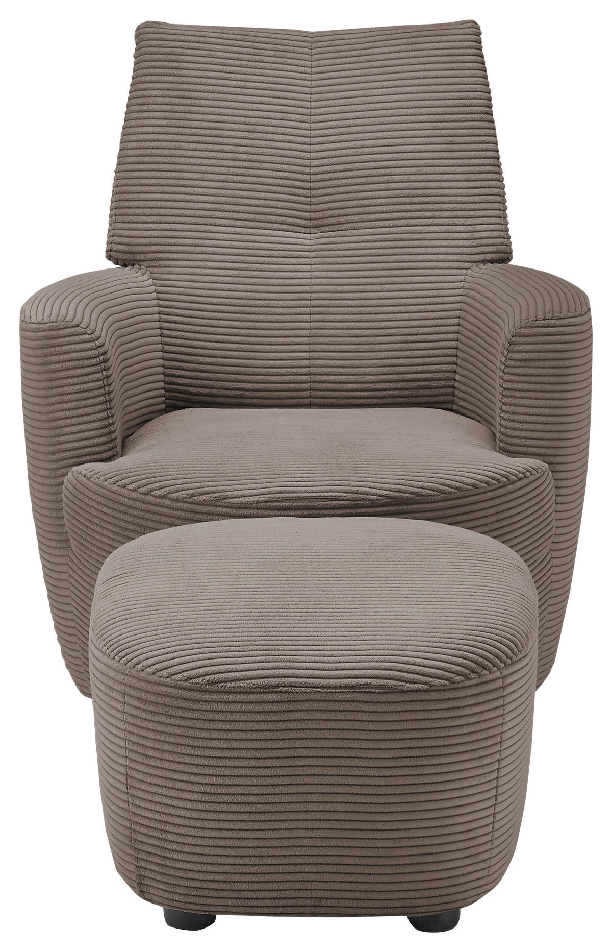 SESSEL Cord Greige    - Greige/Schwarz, Design, Textil/Metall (80/96/88cm) - SetOne by Musterring