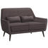 ZWEISITZER-SOFA in Textil Hellgrau - Hellgrau/Schwarz, Trend, Holz/Textil (135/86/80cm) - Carryhome ZWEISITZER-SOFA in Textil Hellgrau - Hellgrau/Schwarz, Trend, Holz/Textil (135/86/80cm) - Carryhome