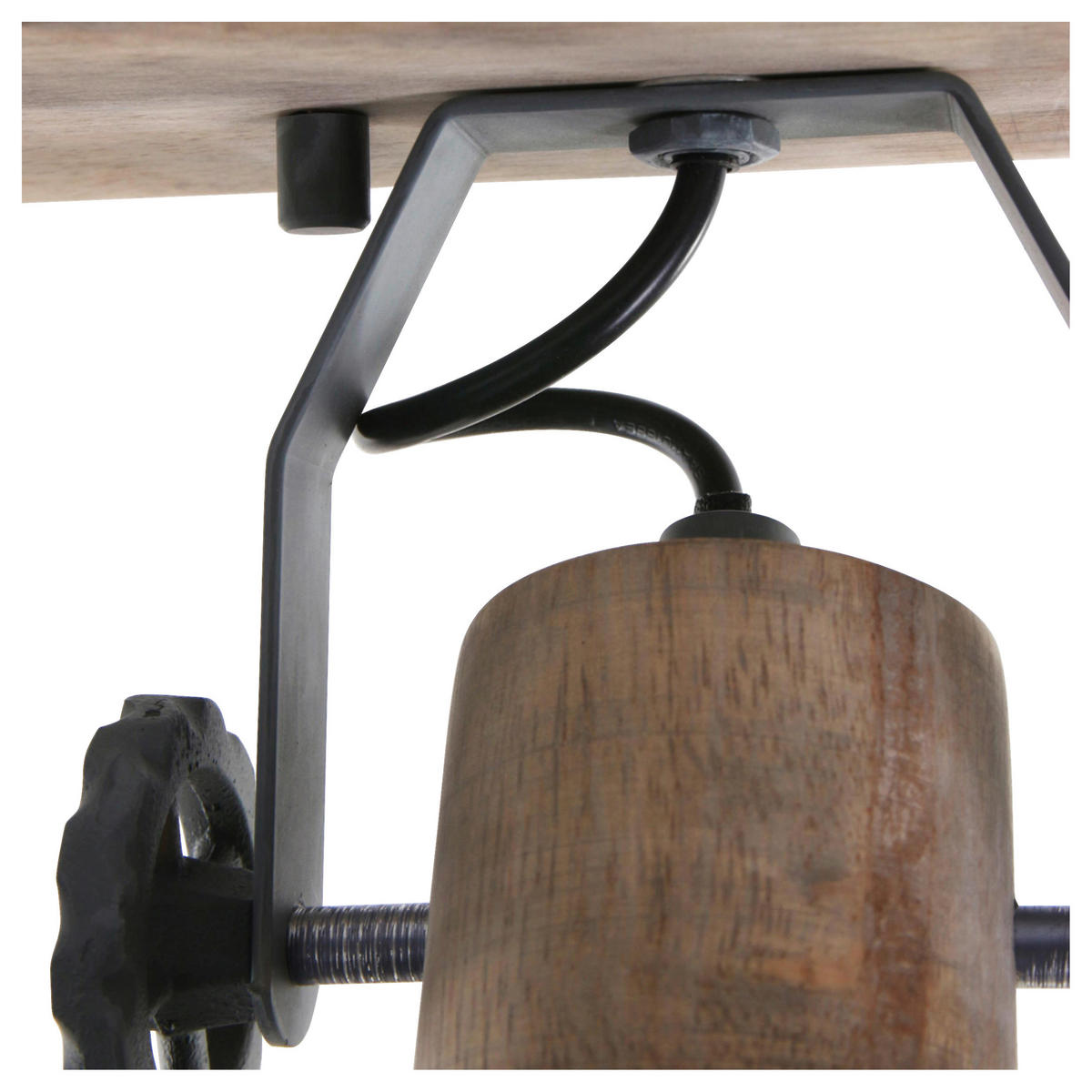 DECKENSPOTS - Anthrazit, Trend, Holz/Metall (32/19/17cm)