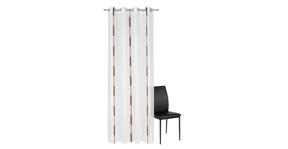 ÖSENVORHANG halbtransparent  - Taupe/Braun, Design, Textil (140/260cm) - Dieter Knoll