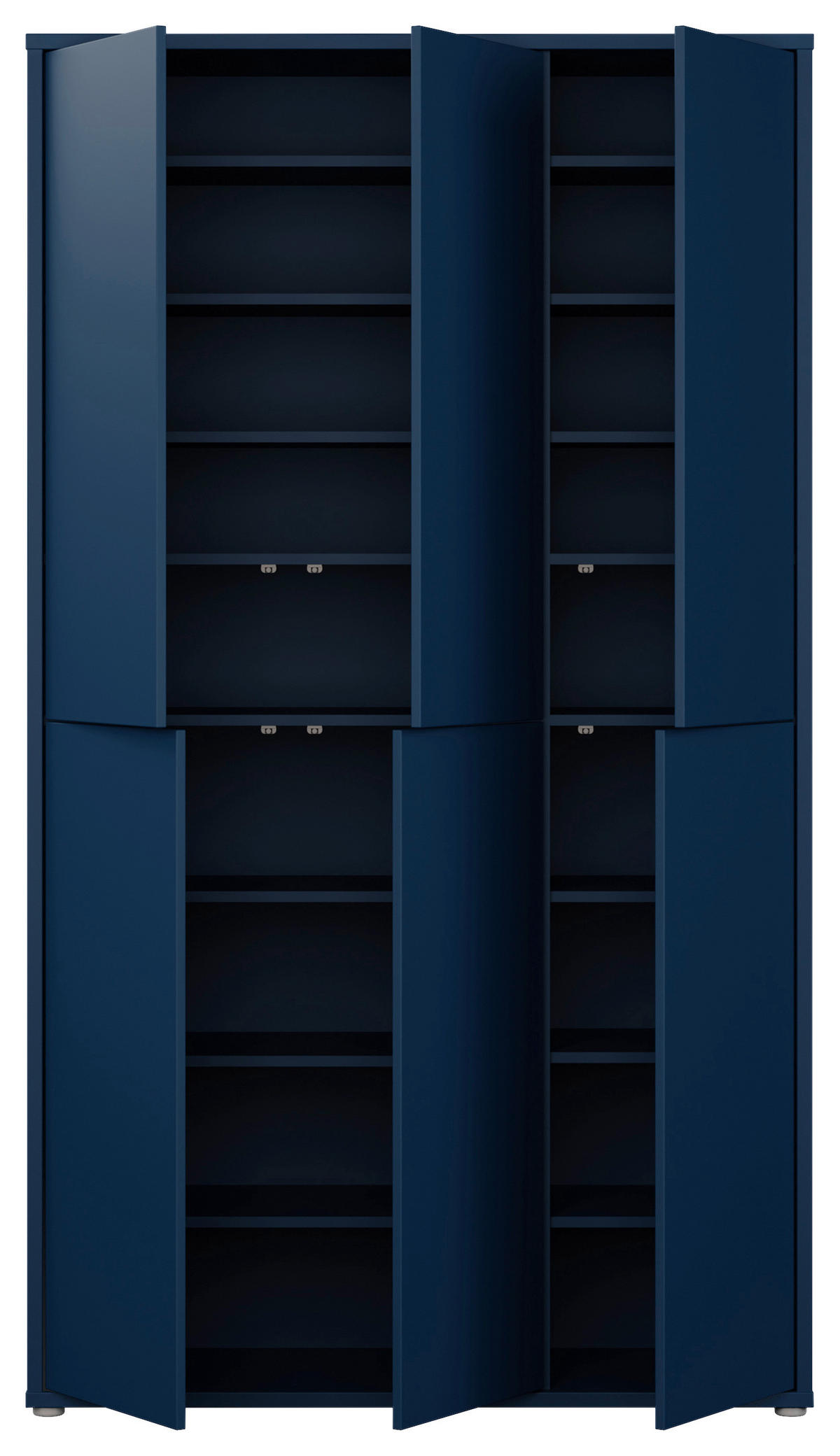 SCHUHSCHRANK 109,2/191,9/34,9 cm  - Dunkelblau/Grau, Modern, Holzwerkstoff/Kunststoff (109,2/191,9/34,9cm) - Modern Living
