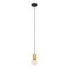 HÄNGELEUCHTE Pozueta 1 6,5/110 cm   - Schwarz, Basics, Holz/Metall (6,5/110cm) - Eglo