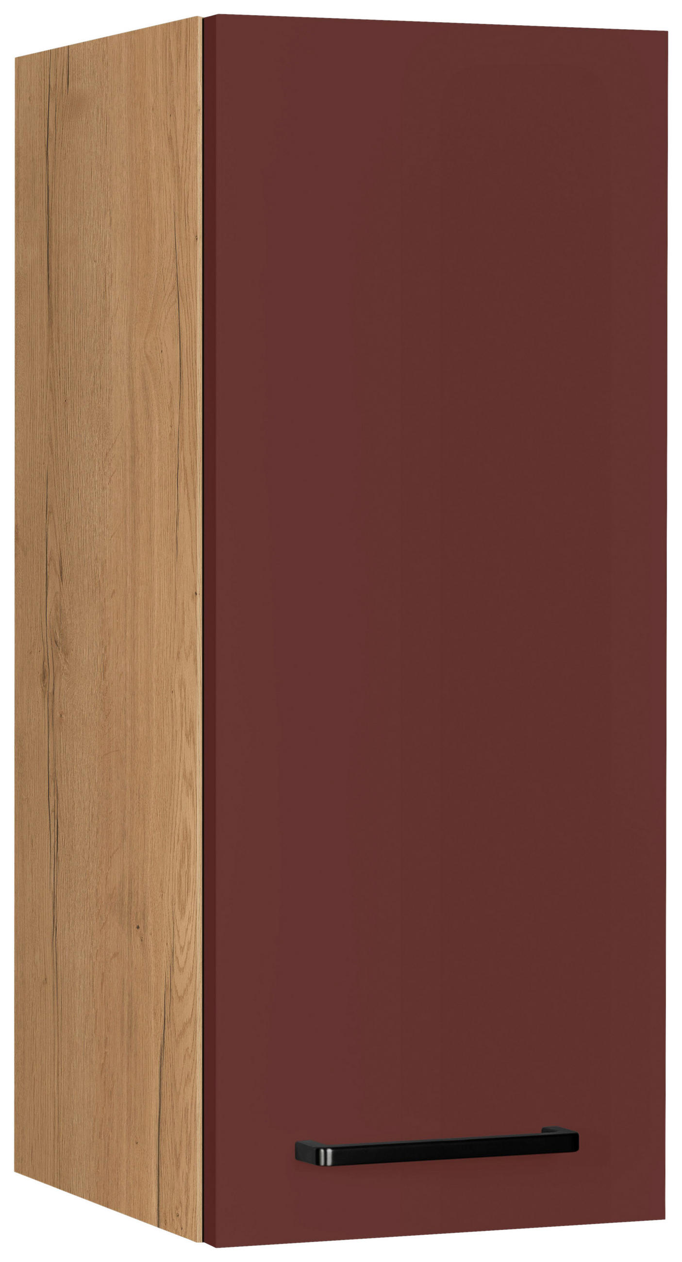 Nobilia Küchenoberschrank Easytouch Rot, Eiche 30x72x35 cm