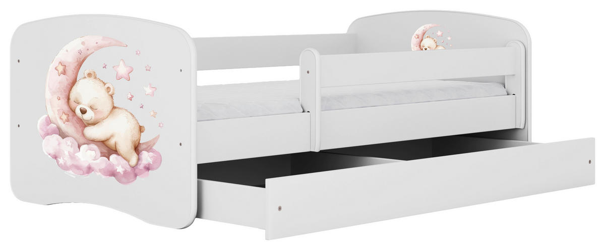 KINDER-/JUNIORBETT 80/160 cm  in Weiß  - Birkefarben/Weiß, MODERN, Holz/Holzwerkstoff (80/160cm) - MID.YOU