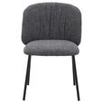 STUHL   Webstoff  Schwarz, Dunkelgrau  - Dunkelgrau/Schwarz, MODERN, Textil/Metall (48/79/59cm) - Carryhome