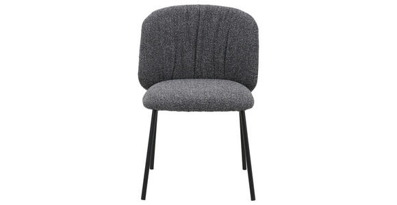 STUHL   Webstoff  Schwarz, Dunkelgrau  - Dunkelgrau/Schwarz, MODERN, Textil/Metall (48/79/59cm) - Carryhome