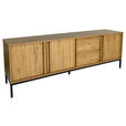 LOWBOARD WABI  in 180/60,5/40 cm  - Eichefarben/Schwarz, Design, Holz/Holzwerkstoff (180/60,5/40cm) - Xora