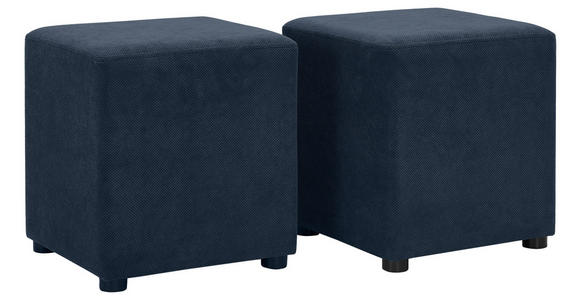 ECKSOFA  in Webstoff Dunkelblau  - Schwarz/Dunkelblau, KONVENTIONELL, Holz/Textil (283/244cm) - Carryhome