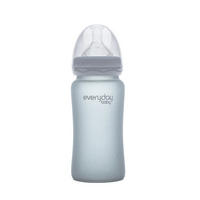 DJEČJA BOCA  240 ml     - tamno siva, Basics, staklo (6,5/21,8/6,7cm) - Everyday Baby
