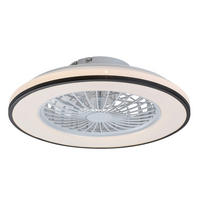 STROPNÉ LED SVIETIDLO, 48.5/14 cm  - čierna/biela, Basics, kov/plast (48.5/14cm) - Rabalux