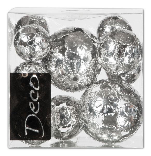 DEKOKUGELSET - Silberfarben, Basics, Metall (0,6kg) - Ambia Home