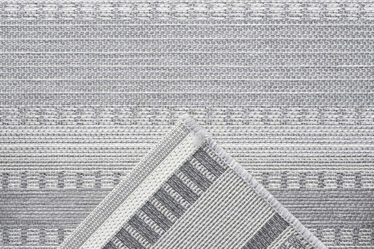 OUTDOORTEPPICH  für Terrasse und Balkon 80/150 cm Grau  - Grau, Design, Textil (80/150cm) - Novel