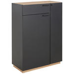 SCHUHSCHRANK 90/121/41,5 cm  - Schwarz/Eiche Artisan, MODERN, Holzwerkstoff/Kunststoff (90/121/41,5cm) - Xora