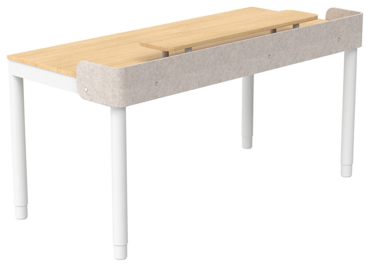 SCHREIBTISCH 160/76/72/117 cm Weiß, Nussbaumfarben elektrisch höhenverstellbar  - Nussbaumfarben/Weiß, Design, Holzwerkstoff/Kunststoff (160/76/72/117cm) - Novel
