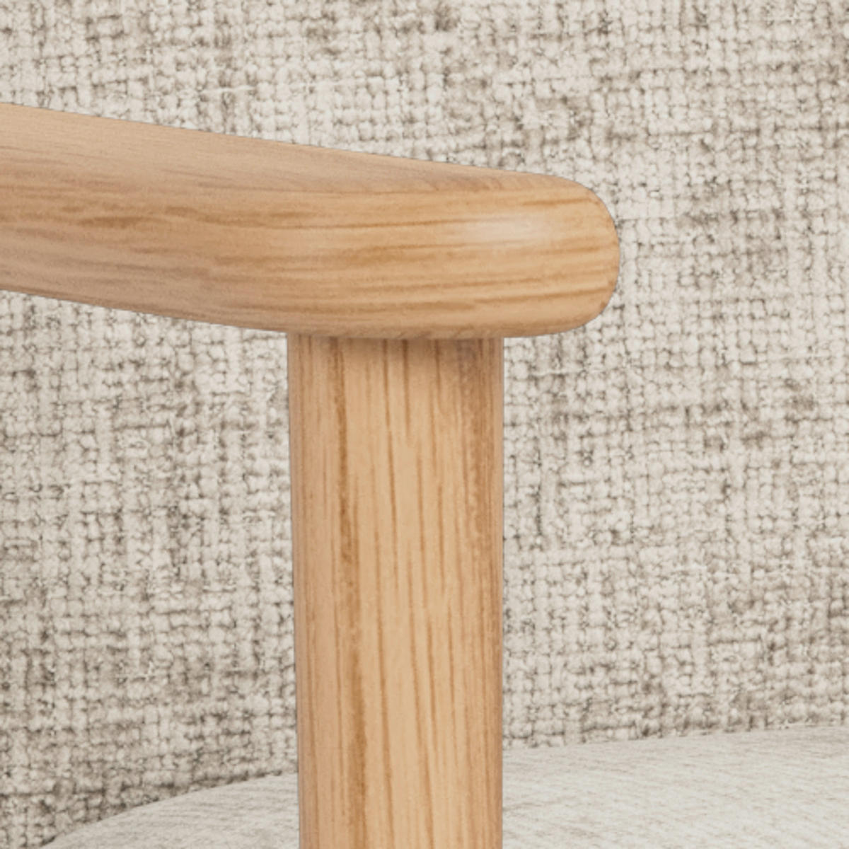 SESSEL in Chenille Beige  - Eichefarben/Beige, MODERN, Holz/Textil (71/83/84cm) - Livetastic