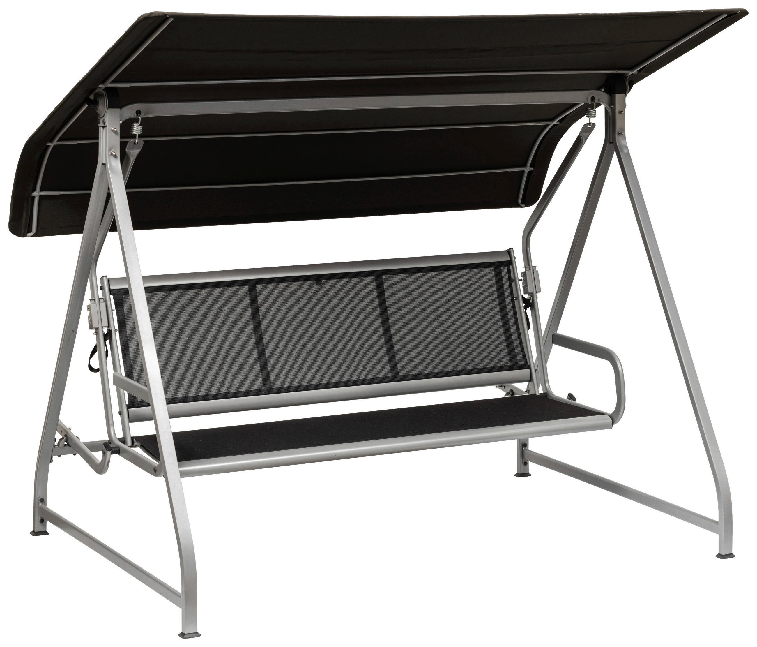 HOLLYWOODSCHAUKEL 169/189/228 cm  - Silberfarben/Schwarz, Basics, Textil/Metall (169/189/228cm) - Kettler