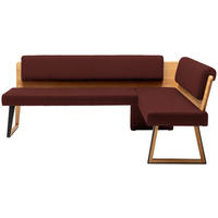 ECKBANK 215/165 cm  in Rot, Wildeiche  - Wildeiche/Rot, Design, Holz/Textil (215/165cm) - Venda