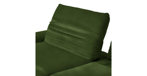 ECKSOFA  in Teddystoff Dunkelgrün  170-195/280 cm  - Dunkelgrün/Schwarz, Design, Textil/Metall (170-195/280cm) - Dieter Knoll