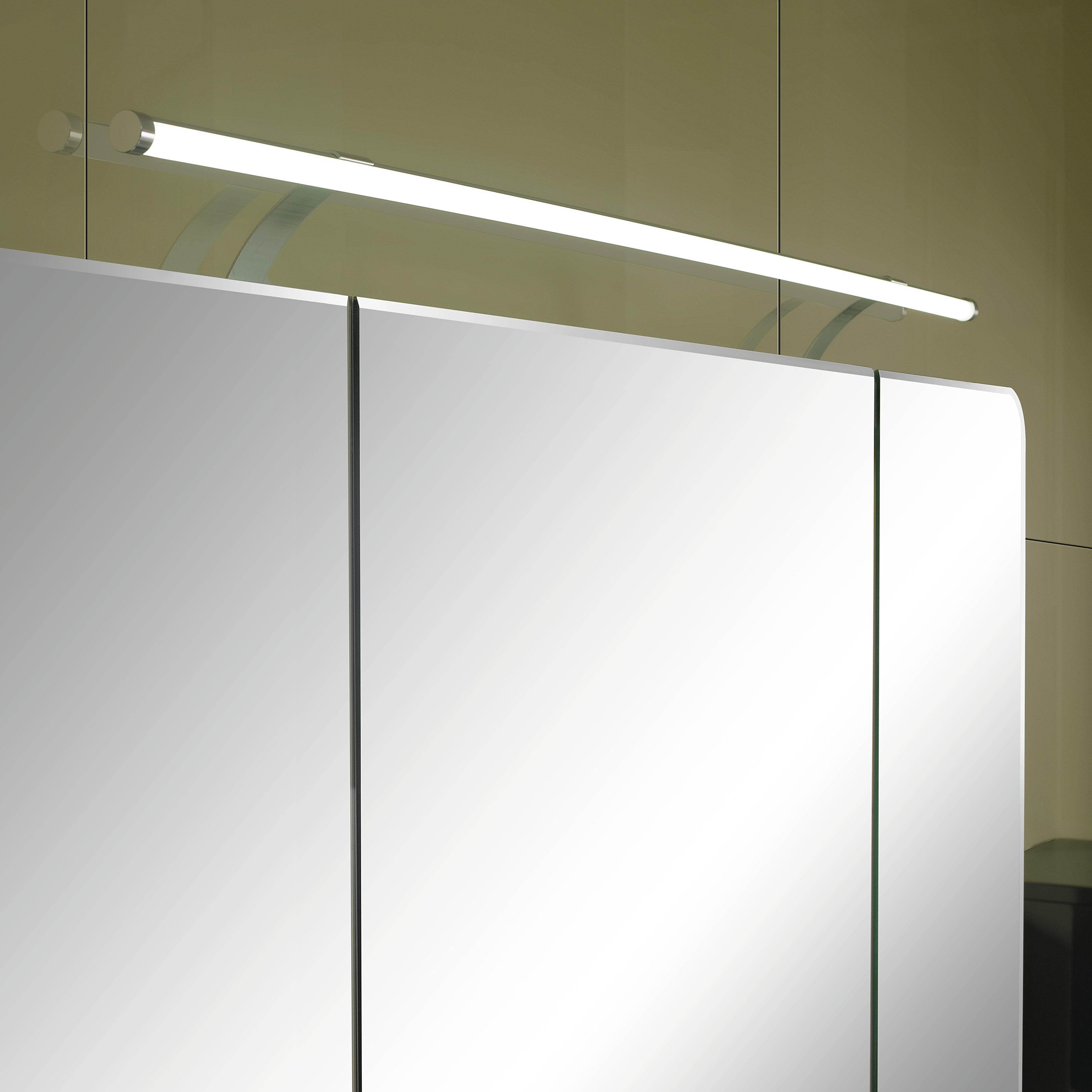 KÚPEĽŇA, sivá, 120 cm - sivá, Design, kompozitné drevo/sklo (120cm) - Sadena