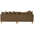 ECKSOFA Goldbraun Chenille Rückenkissen, Rücken echt  - Buchefarben/Goldbraun, KONVENTIONELL, Holz/Textil (162/276cm) - Carryhome