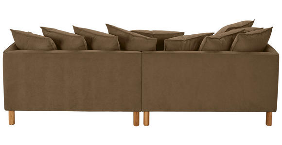 ECKSOFA Goldbraun Chenille Rückenkissen, Rücken echt  - Buchefarben/Goldbraun, KONVENTIONELL, Holz/Textil (162/276cm) - Carryhome