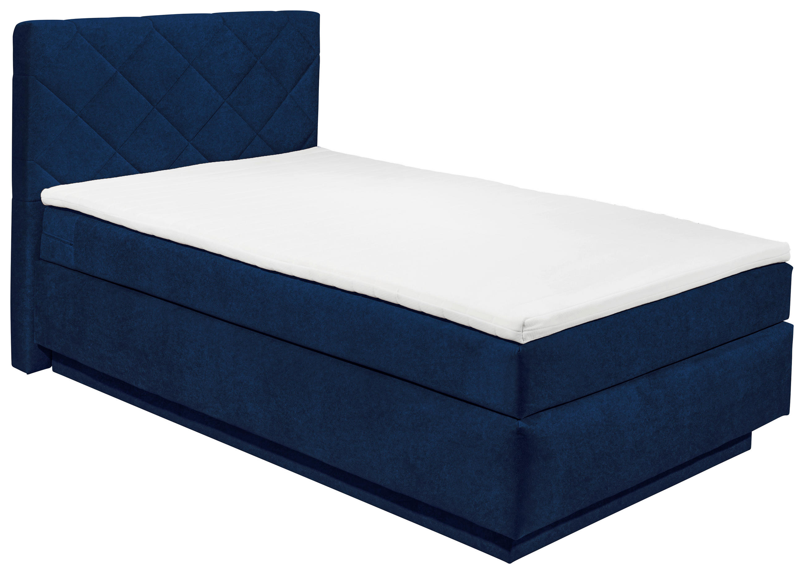 BOXSPRINGBETT 140/200 cm  in Blau  - Blau/Schwarz, KONVENTIONELL, Kunststoff/Textil (140/200cm) - Xora