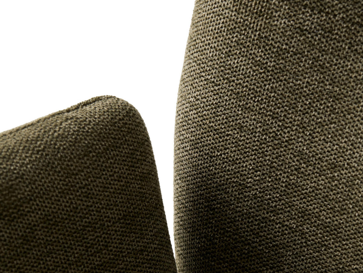 ARMLEHNSTUHL  in  - Schwarz/Olivgrün, MODERN, Textil/Metall (57,5/88/62cm) - Livetastic