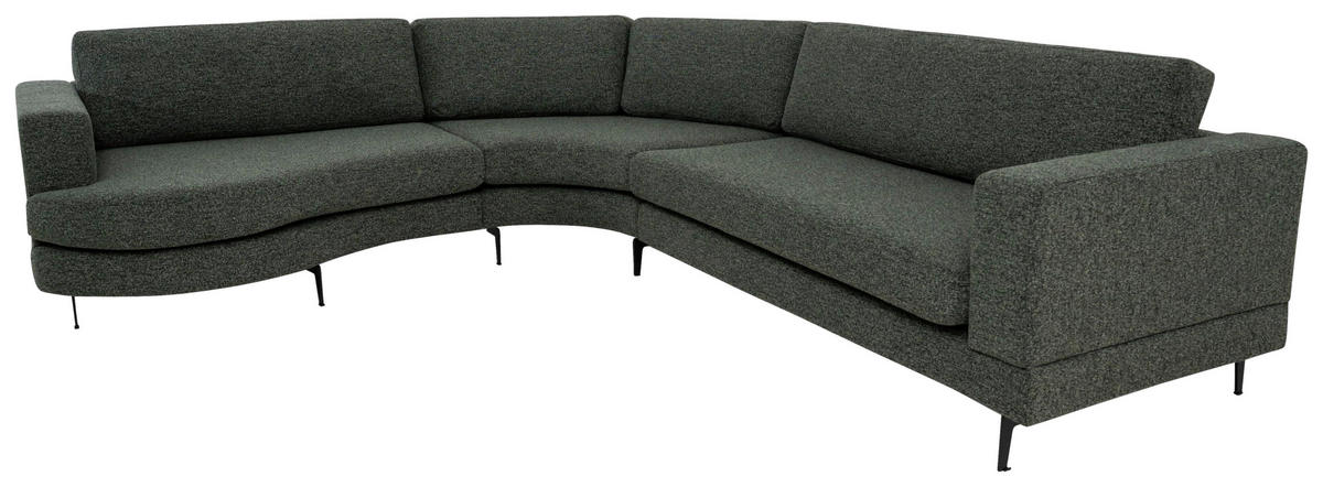 SOFFA i jacquard khaki  - khaki/svart, Klassisk, metall/trä (297/266cm) - Welnova