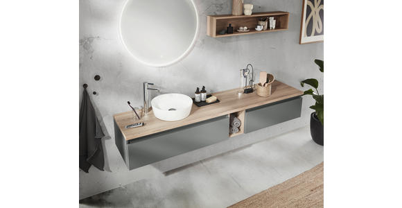BADEZIMMERSPIEGEL 80/80/3 cm - Silberfarben, Design, Glas (80/80/3cm) - Novel