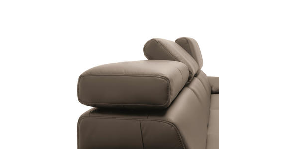 ECKSOFA in Echtleder Hellbraun  - Hellbraun/Schwarz, Design, Leder/Metall (295/187cm) - Novel