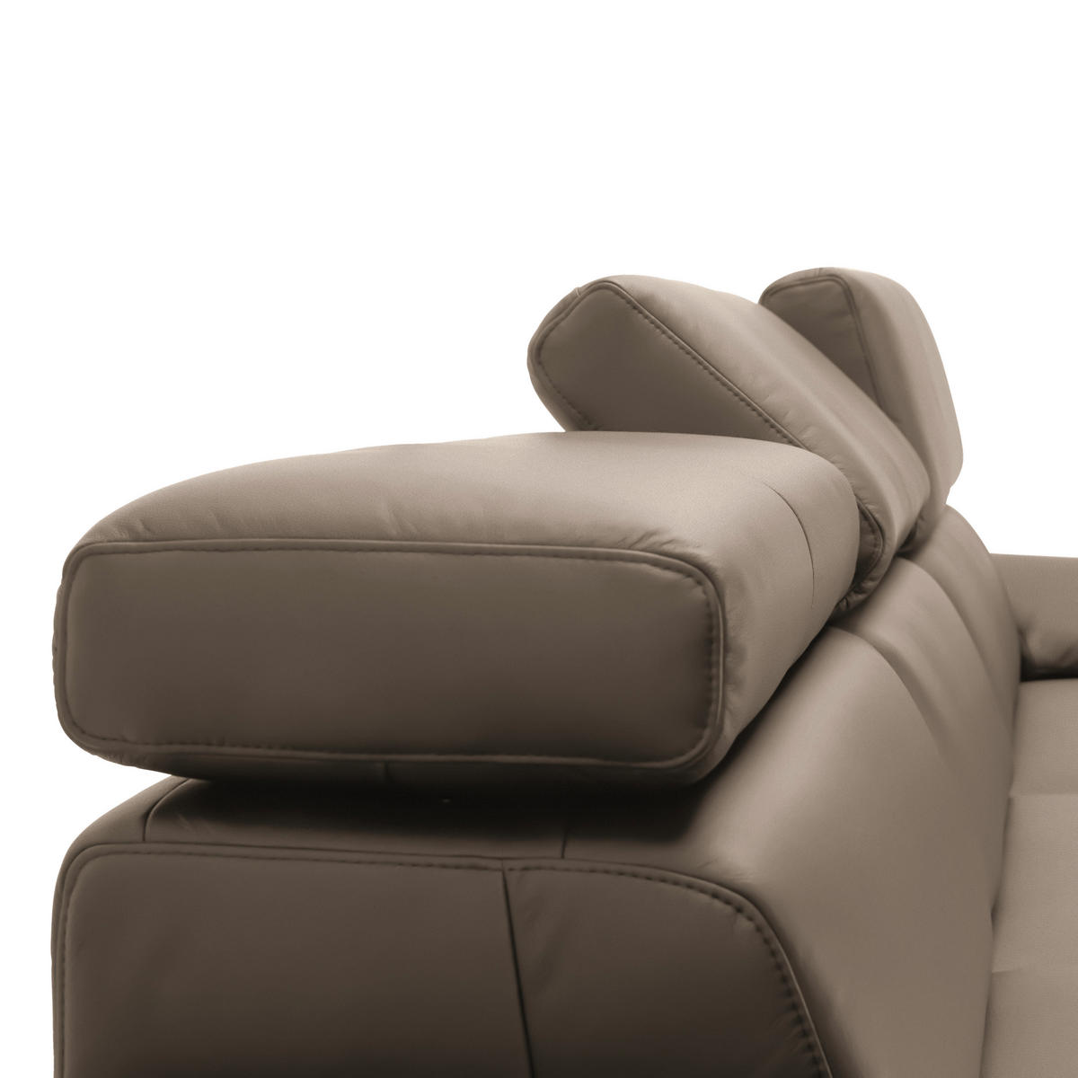 ECKSOFA in Echtleder Hellbraun  - Hellbraun/Schwarz, Design, Leder/Metall (295/187cm) - Novel