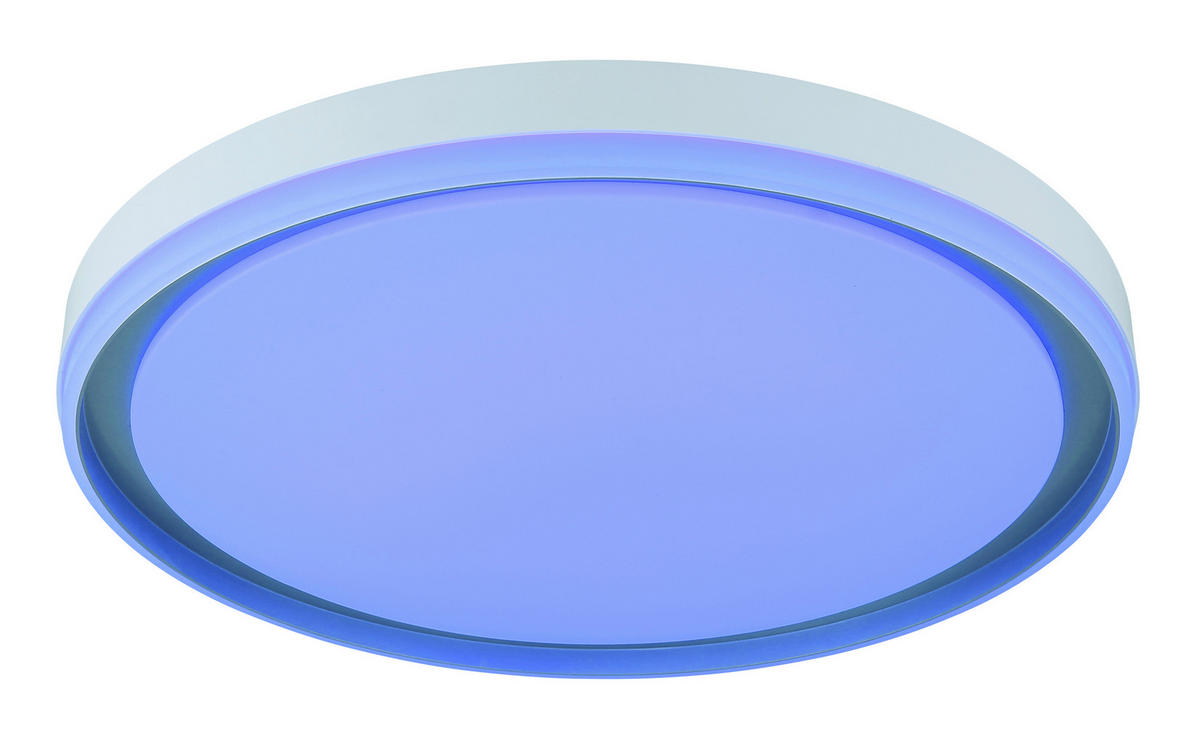 STROPNÍ LED SVÍTIDLO, 50/8 cm  - bílá/barvy stříbra, Design, kov/plast (50/8cm) - Globo