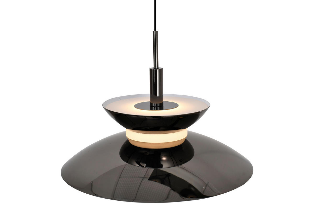 LED-HÄNGELEUCHTE Gubbio 94/150/22 cm  - Schwarzchrom, Design, Metall (94/150/22cm)