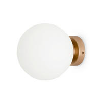 WANDLEUCHTE - Weiss/Goldfarben, Trend, Glas/Metall (18/18/21cm) - MAYTONI