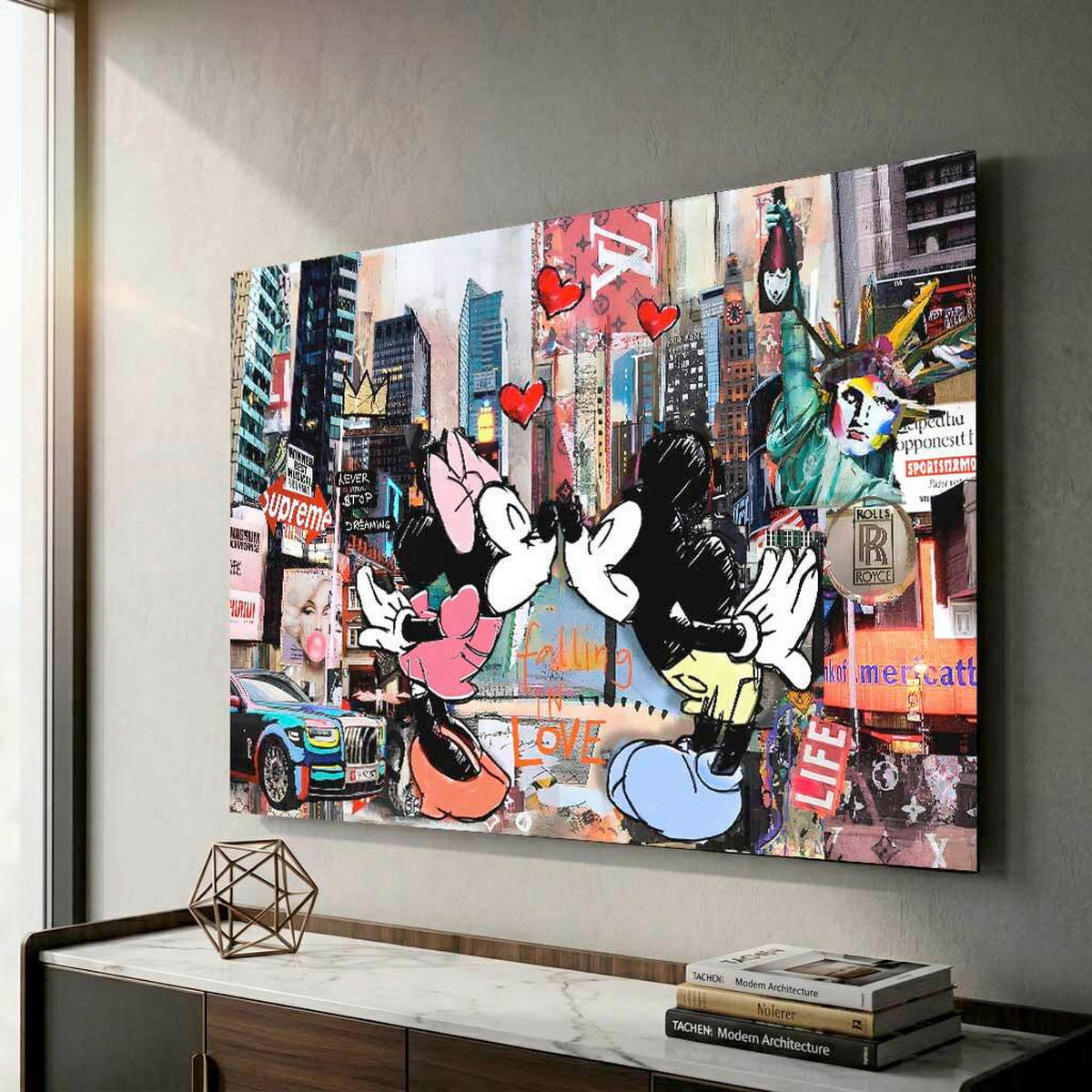 KUNSTDRUCK 90/58 cm  - Multicolor, Basics, Holz (90/58cm)