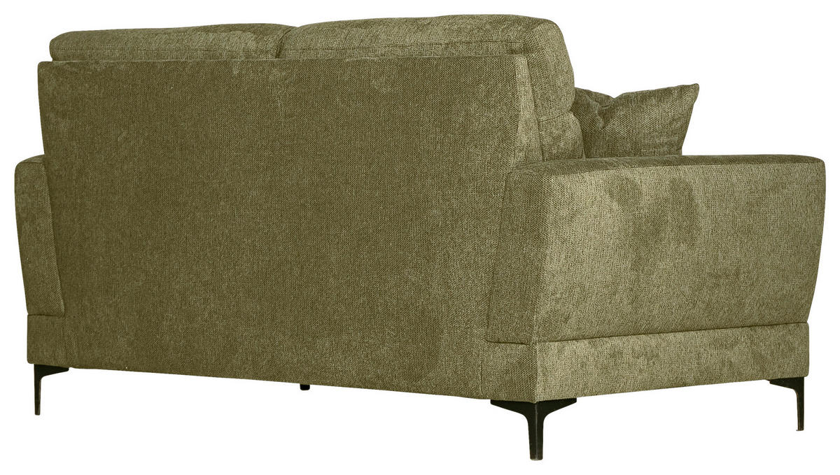 2-SITS SOFFA i trä, metall, textil olivgrön  - olivgrön/svart, Klassisk, metall/trä (185/98/101cm) - Johann Jakob