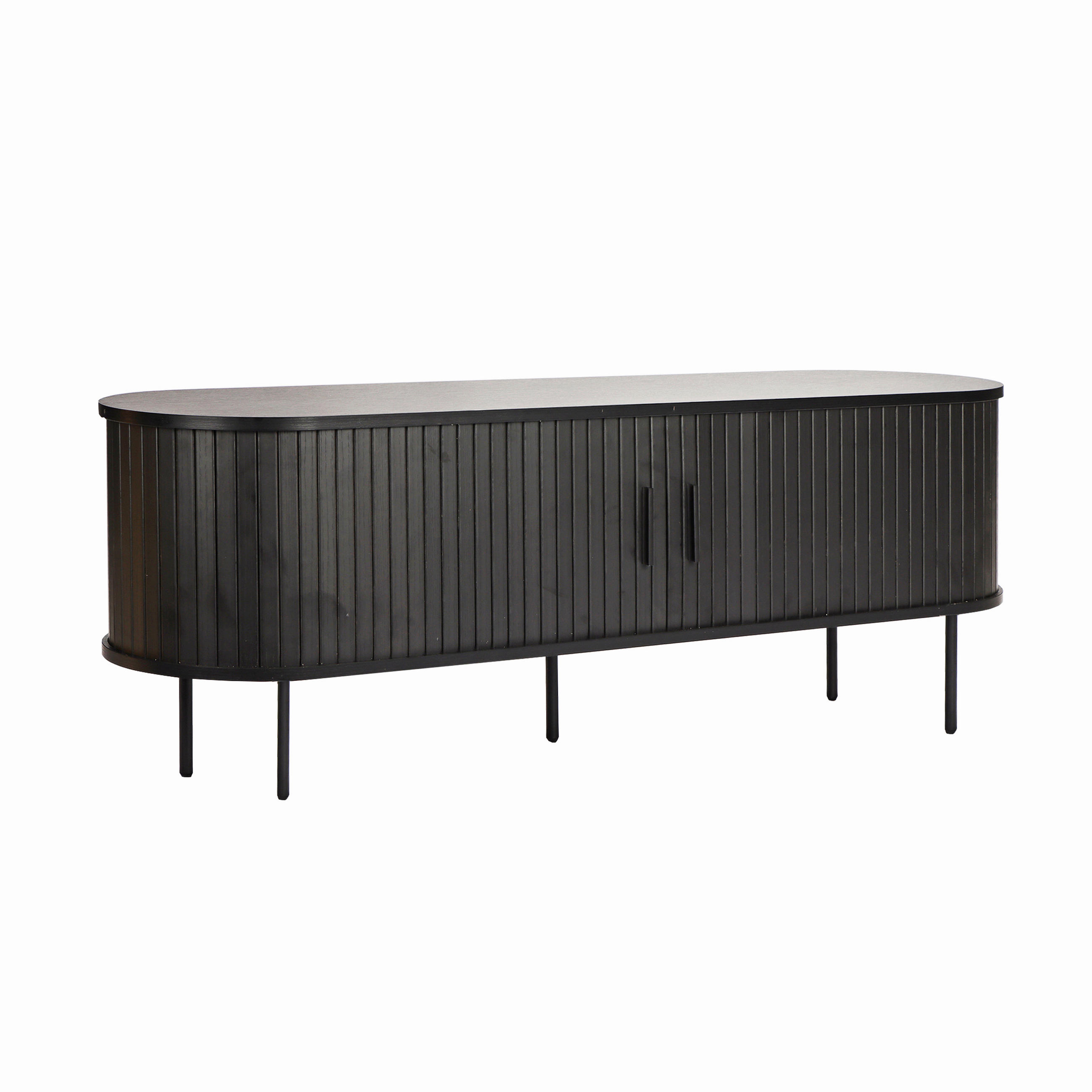 Livetastic Lowboard Schwarz 150x55x40 cm