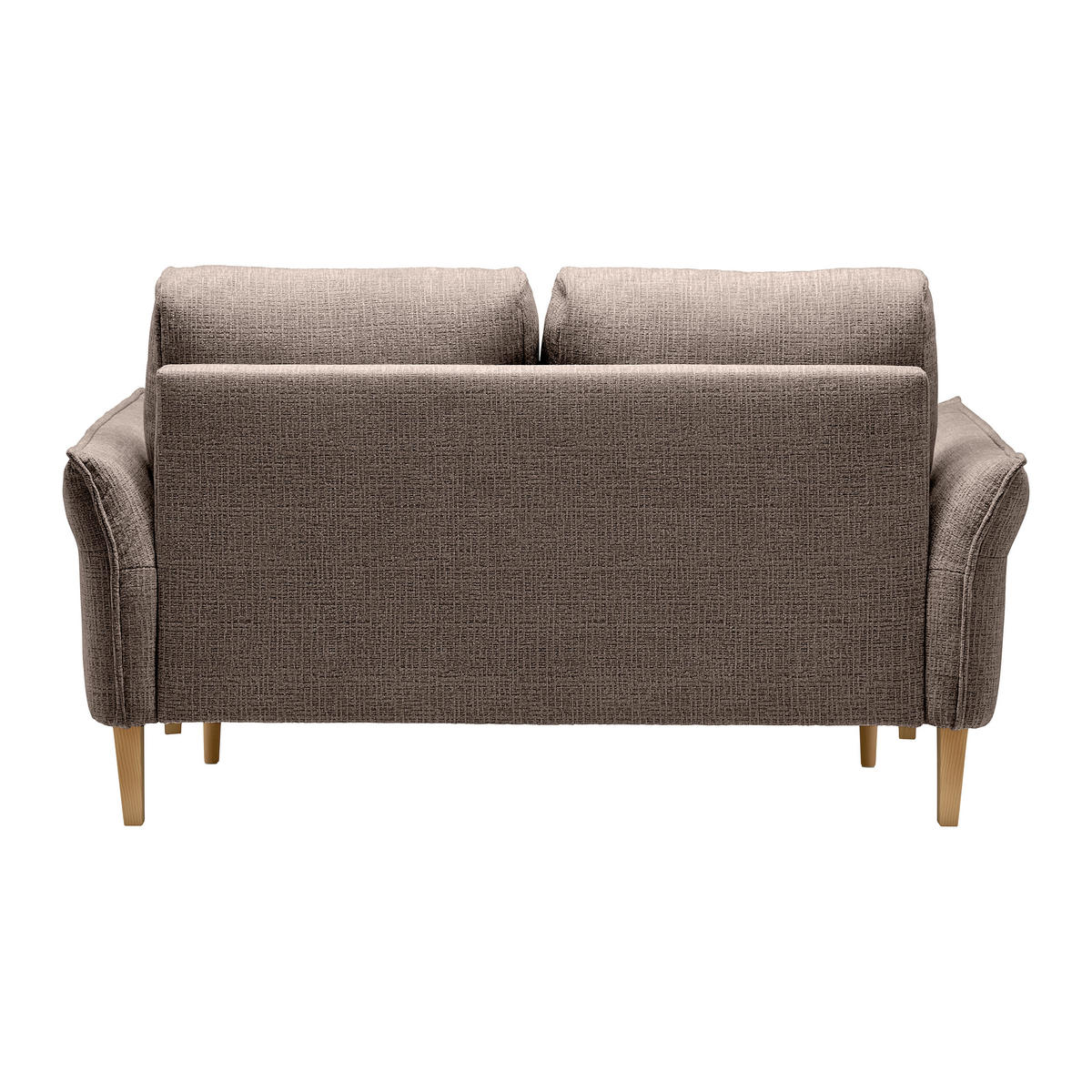 2-SITZER-SOFA in Webstoff Dunkelbraun  - Eichefarben/Dunkelbraun, Modern, Holz/Textil (150/85/92cm) - MID.YOU